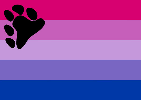 Bisexual Pride Flag with Paw P