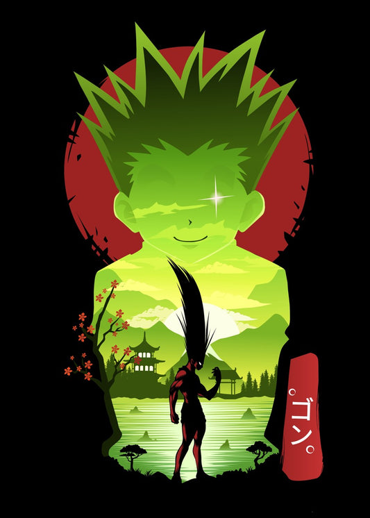 Gon freecs silhouette, hunter x hunter