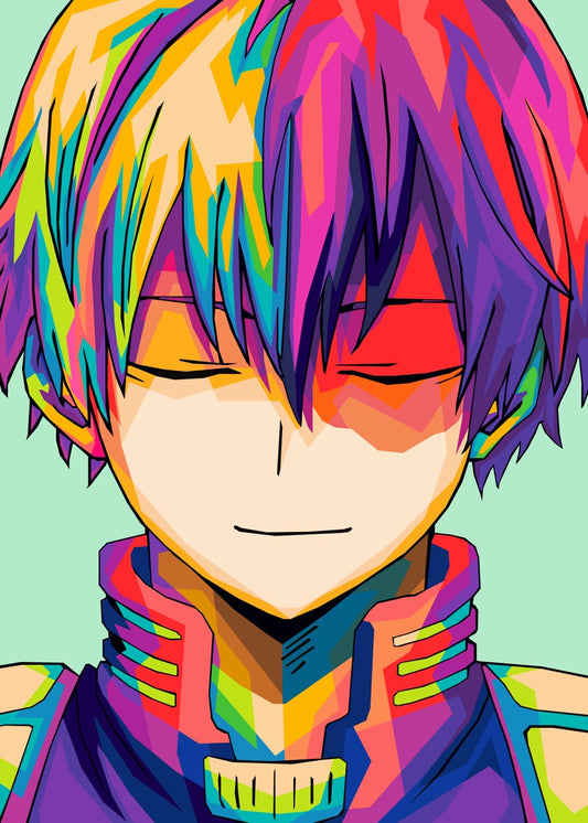 Shoto Todoroki, My Hero Academia pop art anime