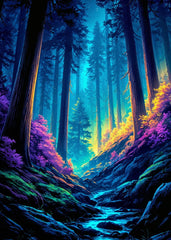 Neon Redwood Serenity