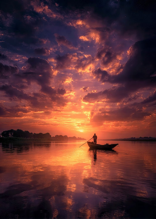 Fisherman at Sunset