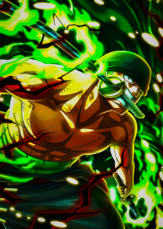 Roronoa Zoro Green Aura Slash, One Piece