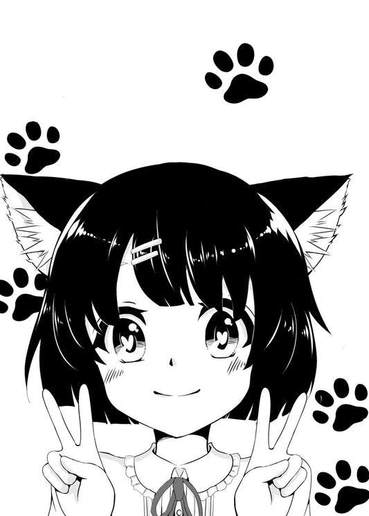 Anime cute cat girl