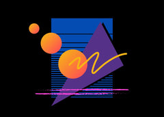 80s Retrowave Memphis Pattern