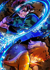 Tanjiro Kamado and Zenitsu Agatsuma, Demon Slayer Kimetsu no Yaiba