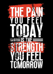 The pain you feel today is the strength you feel tomorrow