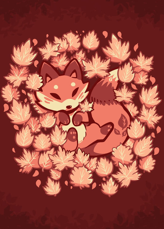 Autumn Leaves Fox