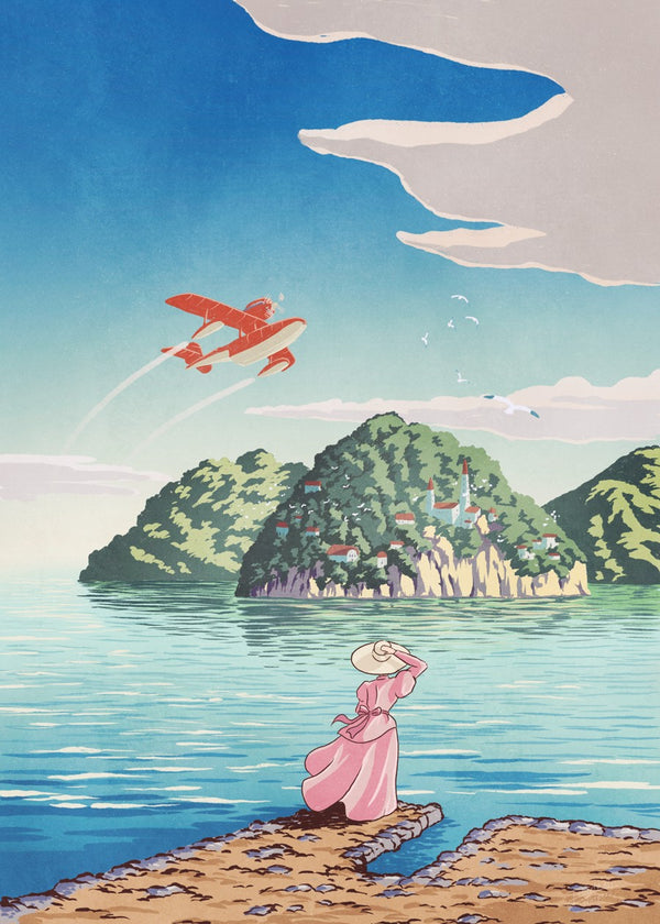 Flying over the sea