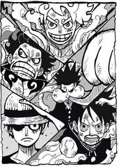 Luffy Evolutions in One Piece