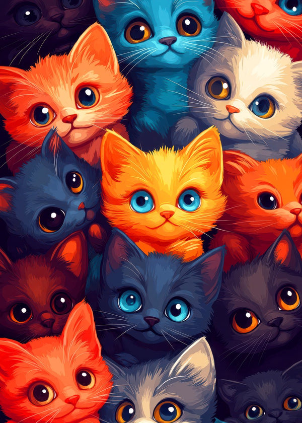 Colorful kittens