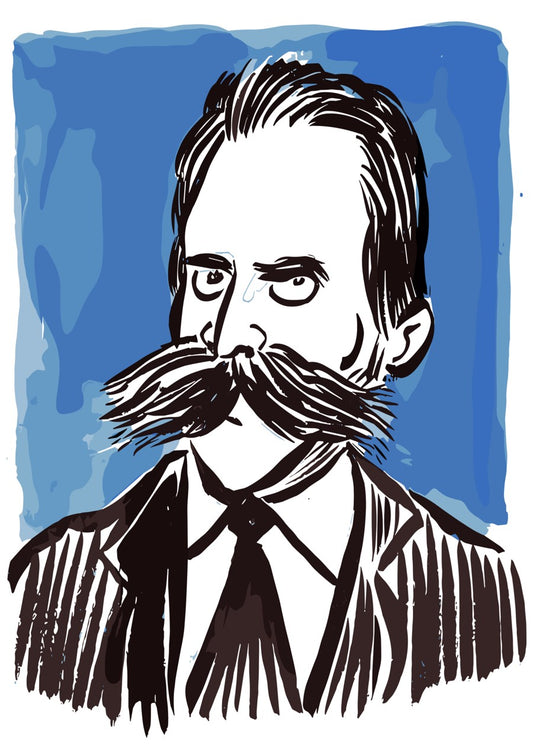 Ink Portrait of Friedrich Nietzsche