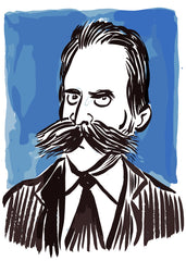 Ink Portrait of Friedrich Nietzsche