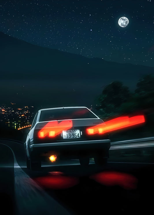 AE86 Night Drift Scene