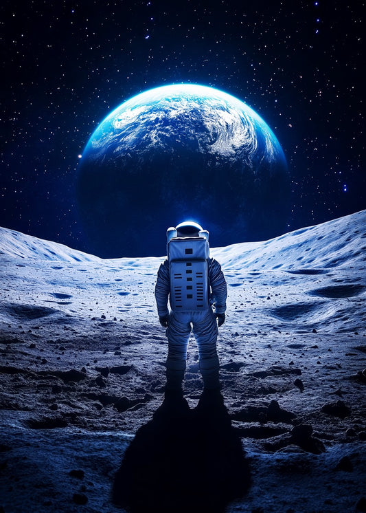 Astronaut looking at earth