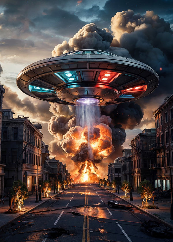 Surreal Apocalyptic City UFO