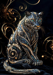 Jeweled Black Panther Art