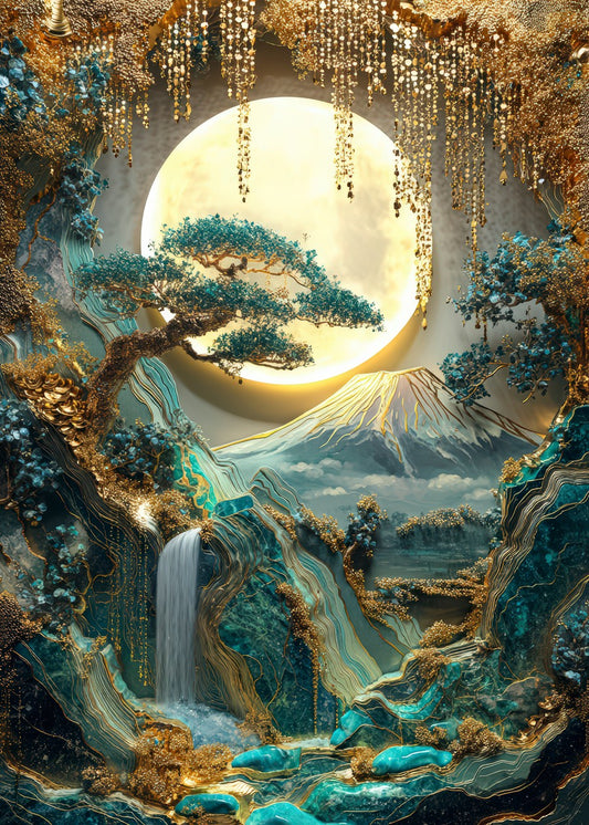 Golden Japanese Landscape