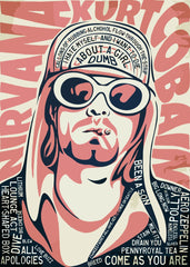Kurt Cobain Portrait with Song