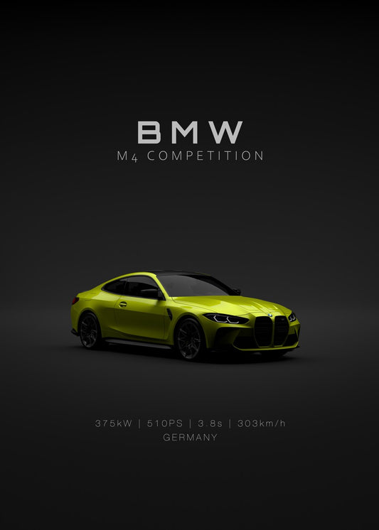 BMW M4 G82 2021 Yellow Front