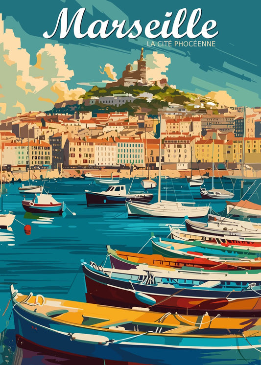 Marseille Harbor View Art