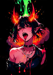 Demon flames girl