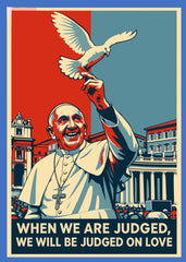 Pope Francis and Dove Poster