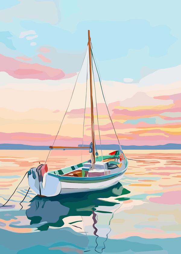 Calm Evening Sailboat