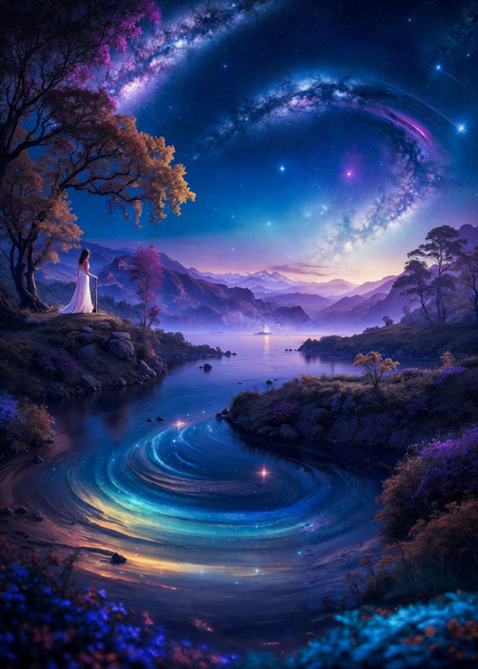 Neon Space Landscape