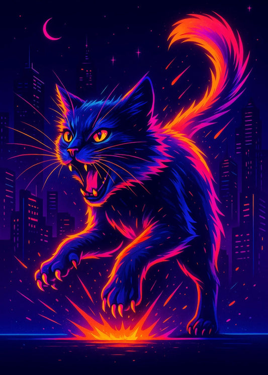 Neon City Cat