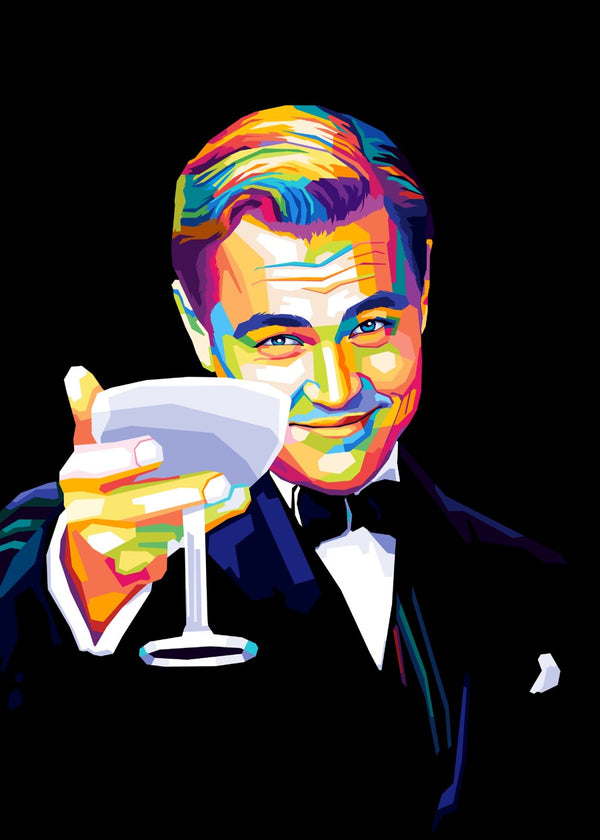 Dicaprio Cheers Meme Wpap Art