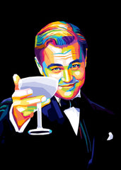 Dicaprio Cheers Meme Wpap Art