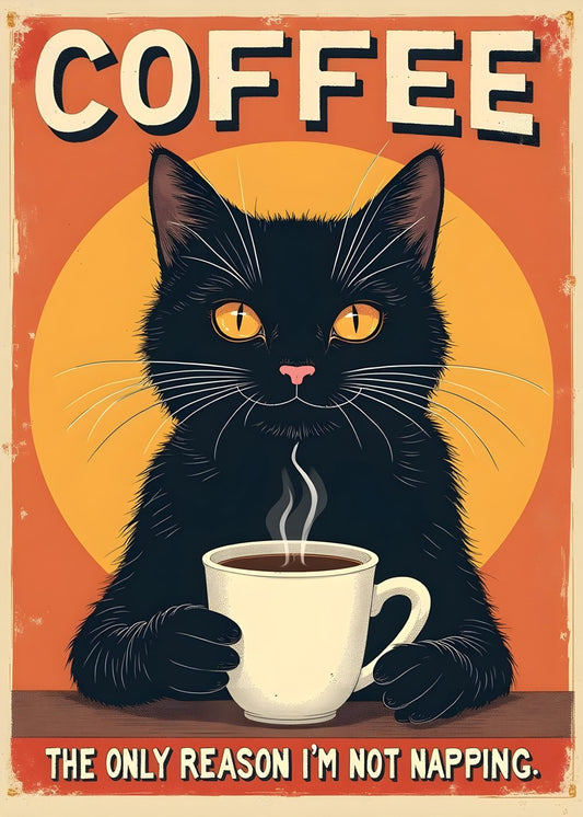 Coffee and Black Cat