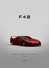 Ferrari F40 1992 - Red Front