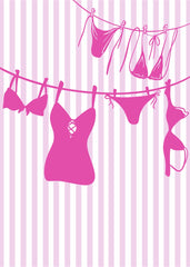 Pink Bikini Clothesline