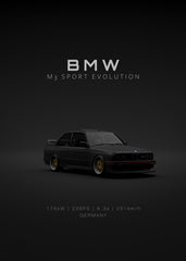 BMW M3 E30 Evo 3 Black Front -