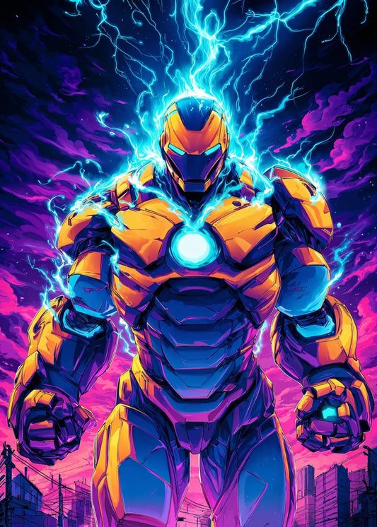 Neon Power Mech Warrior