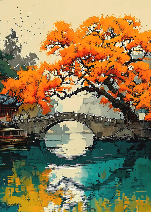 Autumn's Tranquil Arch