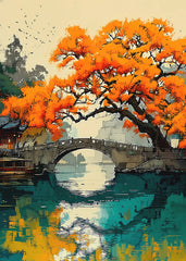 Autumn's Tranquil Arch
