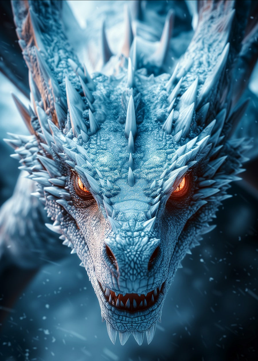 Frost Dragon's Fiery Stare