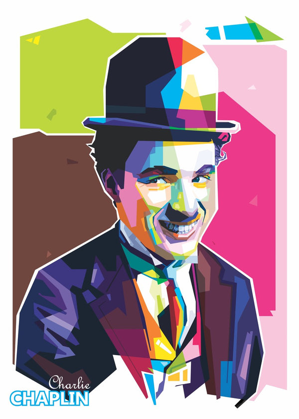 Charlie Chaplin WPAP Popart