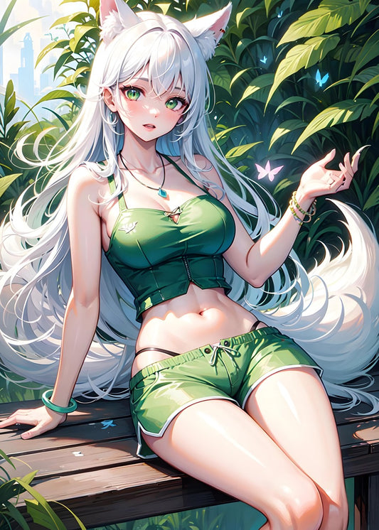 Anime bikini fox girl