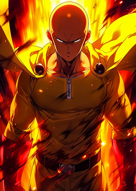 Saitama Flame Mode, One Punch Man