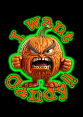 Angry Pumpkin Wants Candy