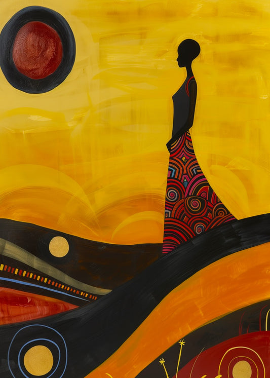 Silhouette of Woman Tribal