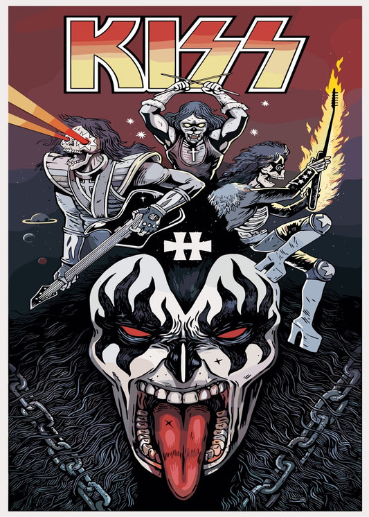 KISS Band Illustration