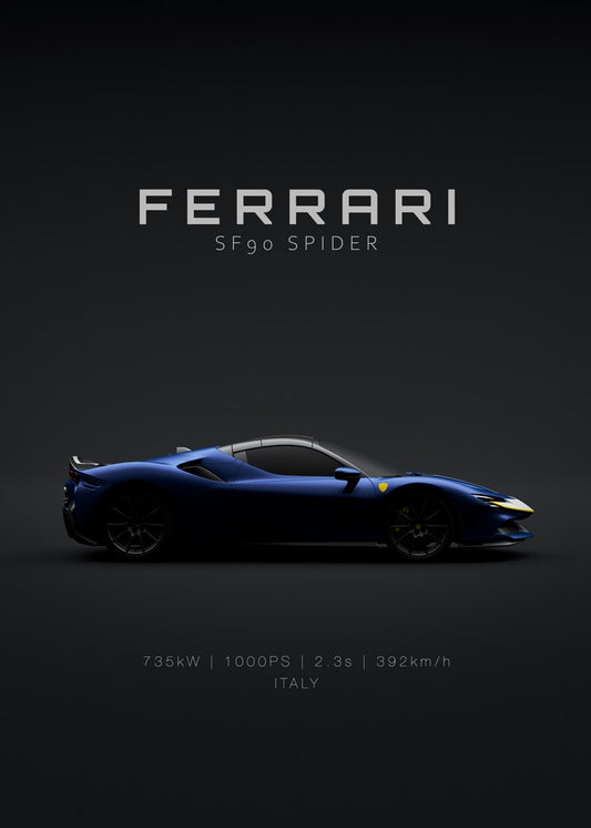 2021 Ferrari SF90 Spider Blue