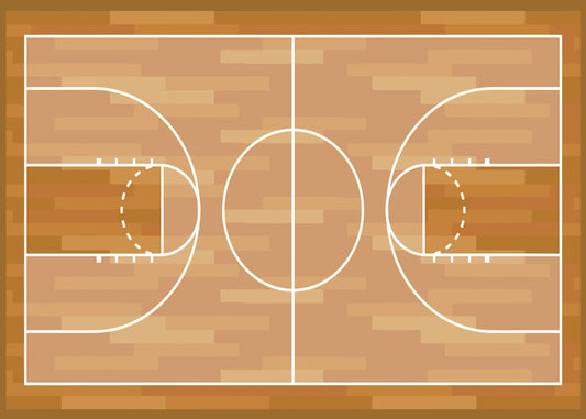 Wooden Basketball Court Layout