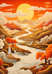 The sunset River Valley