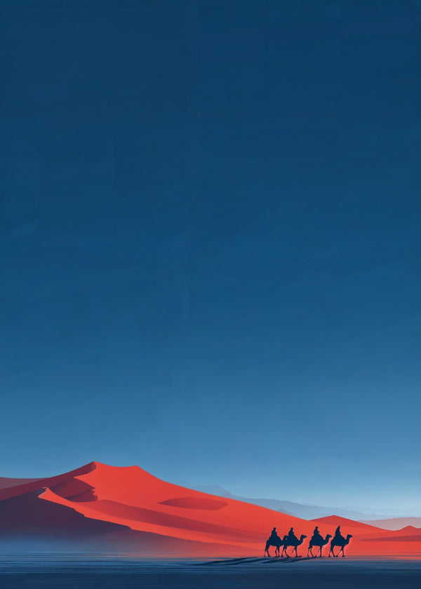Caravan Across Red Dunes