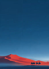 Caravan Across Red Dunes